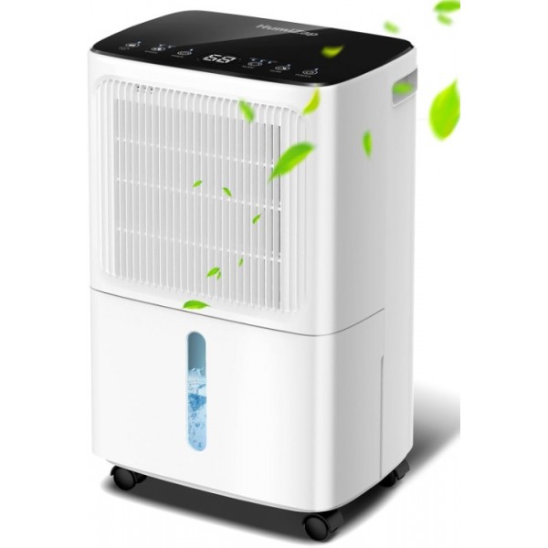 Dehumidifiers for Home Damp, Compressor Dehumidifier with Humidity Display&Control, Ultra Quiet, 24 Hour Timer, Water Tank & Drainage Hose, Ideal for Home/Basement/Office Damp, Laundry Drying