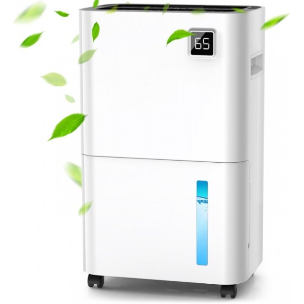 20L/Day (30°C/80% RH Conditions) Dehumidifiers for Home Damp, Quiet & Powerful Dehumidifier with Laundry Mode, Front LED Humidity Display, Lift up handle and 24 Hour Timer,Continuous Drainage
